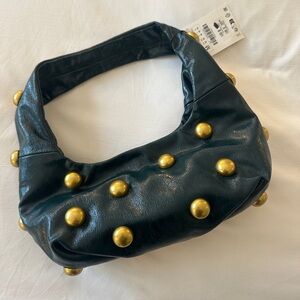ZARA studded dark teal purse